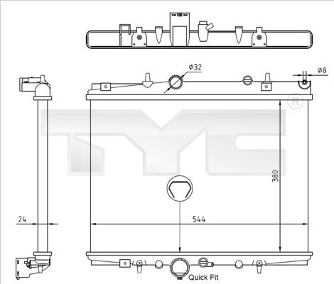 Radiator TYC 726 0018 R