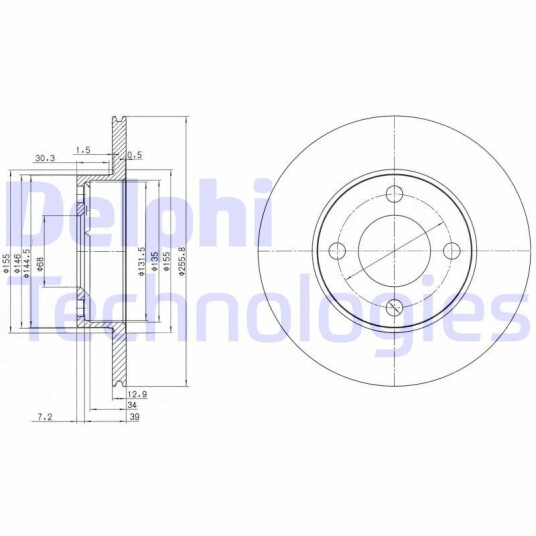 Bremseskive DELPHI BG2215