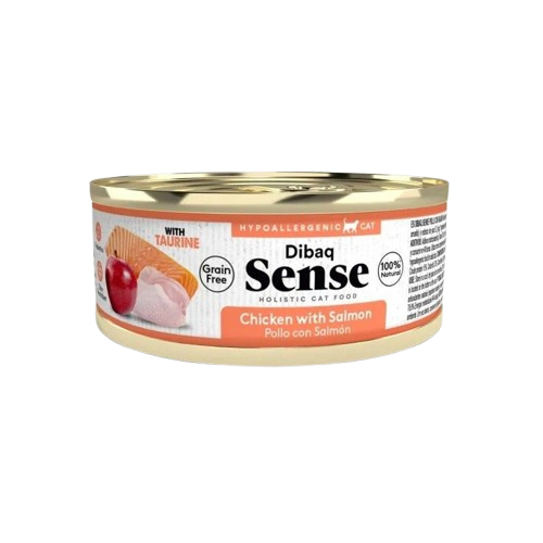 Dibaq Cat Sense Kornfri Kylling med Laks Våtfôr 12 x 70 g Kattemat