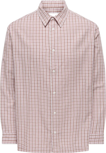 ONLY & SONS Onstommy Check Shirt Rlx Noos White XS