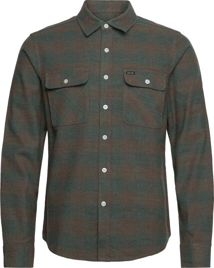 Brixton Bowery L/S Flannel Grey L