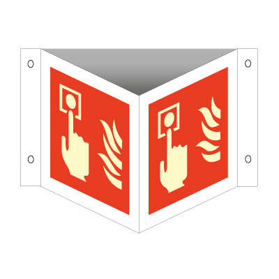Jo Safety Plogskilt Brannalarm skilt Etterlysende aluminium 150 x mm Brannskilt IMO 109002PAMM