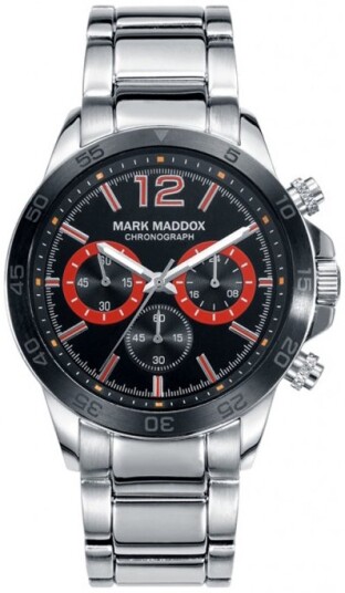 Mark Maddox Herreklokke HM7003 75 Classic Sort/Stål Ø45 mm