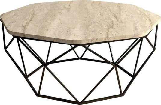 Almasi Sofabord 90 cm - Beige