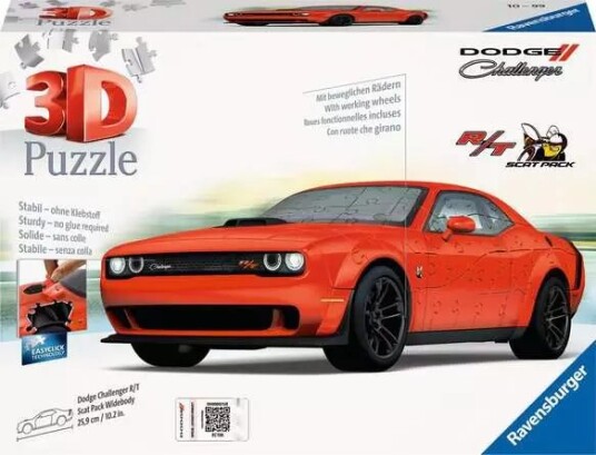 Ravensburger Dodge Challenger R/T Scat Pack Widebody 108 Stykker Kjøretøy 10 År