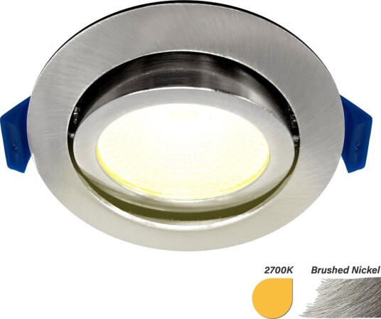 EcoDim ED-10030 LED-downlight Ø75 mm 2700K nikkel
