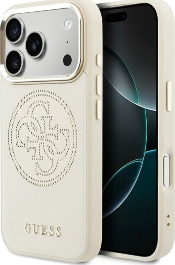 Guess Perforated 4G MagSafe Case (iPhone 17 Pro Max) Beige