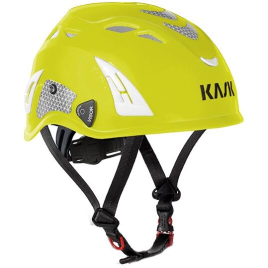 KASK PLASMA HI VIZ Vernehjelm med refleks Gul fluoreserende Hodebeskyttelse KASK PLASMA HI VIZ Vernehjelm med refleks Gul fluoreserende Hodebeskyttelse