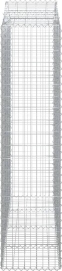 vidaXL Gabionkurver buede 2 stk 200x50x200/220 cm galvanisert jern