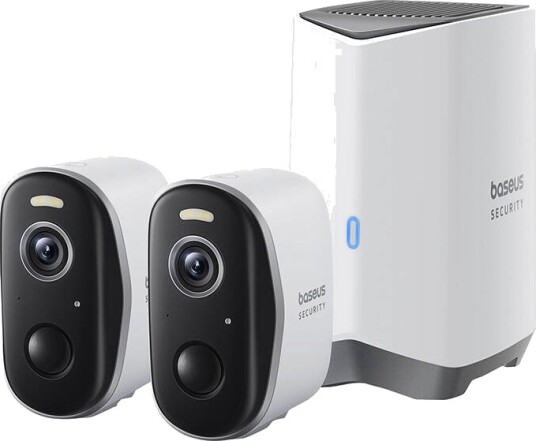 Baseus N1 2K Utendørskamera Set Hvit 071439 Baseus N1 2K Utendørskamera Set Hvit 071439