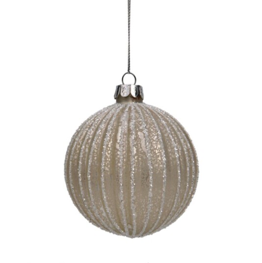 Ellen – Julekule Lys hvit 8 cm