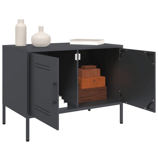  TV-benker 2 stk antrasitt 68x39x50,5 cm stål 842939