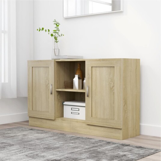vidaXL Skjenk sonoma eik 120x30,5x70 cm sponplate