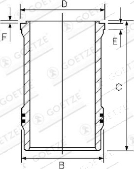 Sylinderhylse GOETZE ENGINE 15 480090 00