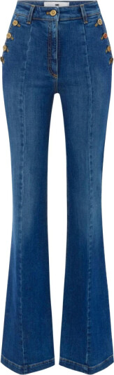 Elisabetta Franchi Dame Jeans Blå W29,