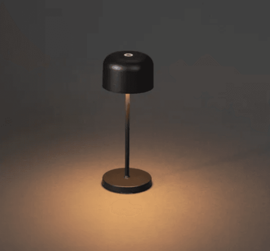 Trend Collection Lille mini bordlampe – oppladbar og dimbar, sort 20 cm