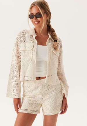 VILA Vimerinda Crochet L/S CARDIGAN Birch S