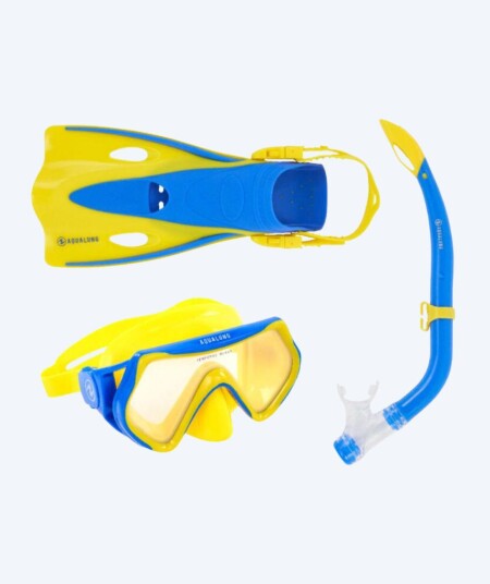Aqualung snorkelsett til barn - Hero - Gul/blå Aqualung snorkelsett til barn - Hero - Gul/blå