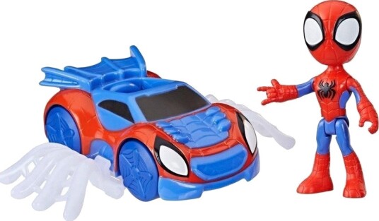 Marvel Spidey Og Hans Fantastiske Venner Lekebil Med Figur 10 cm