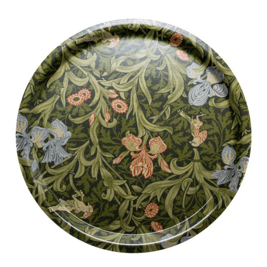 William Morris   Iris rundt brett 46 cm grønn