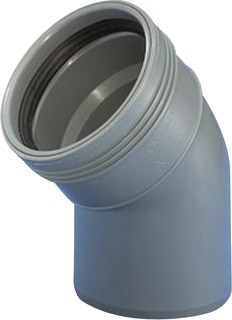 Wavin Wafix 32 mm 45° Bøy for Overvanns- og Drensrør i Plast