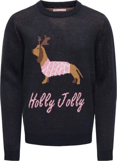 Kids Only Kogfala Xmas Ls O Neck Knt   NIGHT SKY   134 140