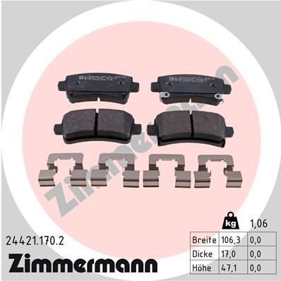 Bremseklosser ZIMMERMANN 24421.170.2 Bremseklosser ZIMMERMANN 24421.170.2