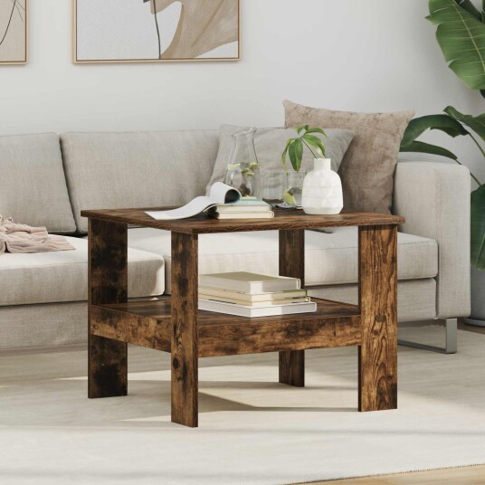 Kaffebord Røkt eik 57 x 55 x 45 cm Konstruert tre