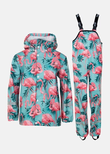 Monsoon Rain Set Jr Turquoise Flamingo 90 Regnjakker Monsoon Rain Set Jr Turquoise Flamingo 90 Regnjakker