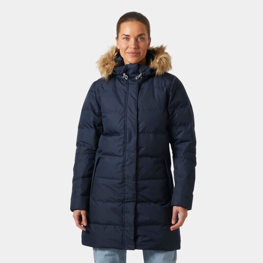 Helly Hansen Dame Aden Dun Colder Days Lang Parka Marineblå XL