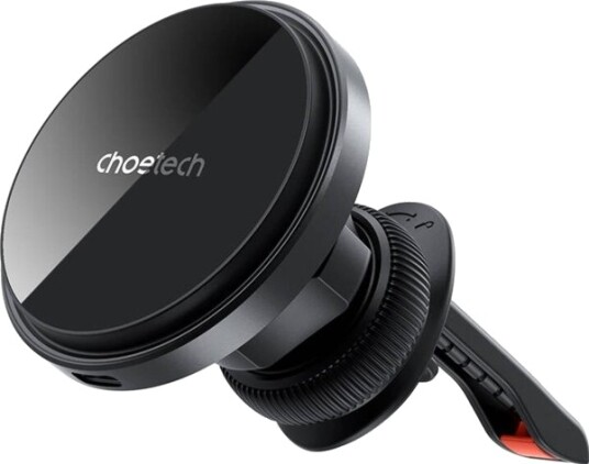 Choetech Magnetisk Bilholder T204 F Med 15W Lader Svart Choetech Magnetisk Bilholder T204 F Med 15W Lader Svart