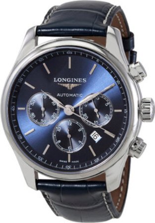 Longines Herreklokke L2.859.4.92.0 Master Blå/Lær Ø44 mm