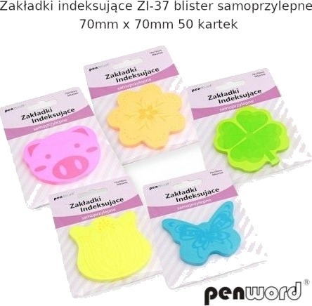 Penword Indeksfaner Zi 37 Selvklebende 70X70 Mm 50 Stk. Penword Targi