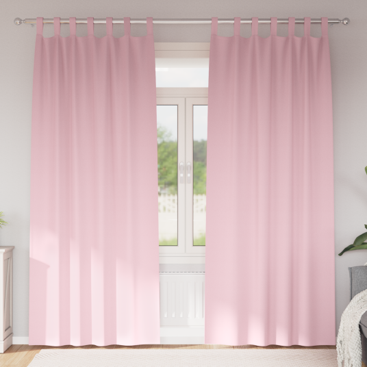 Gardiner med gardiner 2 pcs Baby rosa Polyester