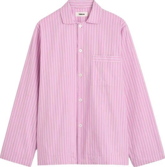 Tekla Poplin Pyjamas Long Sleeve Shirt Purple Pink Stripes Undertøy Rosa XS Tekla Poplin Pyjamas Long Sleeve Shirt Purple Pink Stripes Undertøy Rosa XS