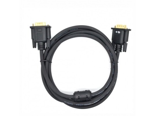 Vga-Kabel 15M-15M 1,8 M, Gullbelagt Sort