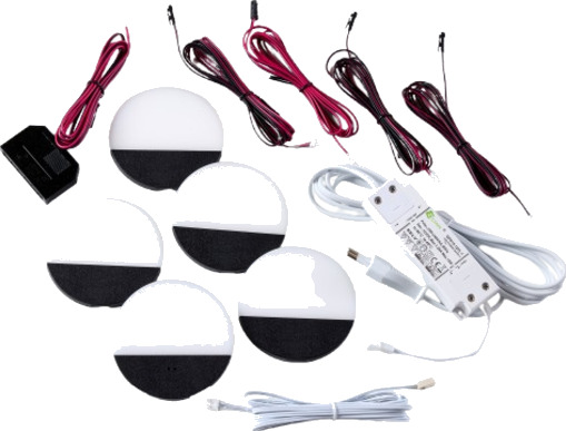 Loevschall Polaris runde møbelspotlights 5 pakning