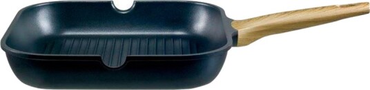 Beper PE505 Grillpanne med treh??ndtak 28x28 cm Sort Beper PE505 Grillpanne med treh??ndtak 28x28 cm Sort