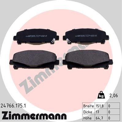 Bremseklosser ZIMMERMANN 24766.175.1 Bremseklosser ZIMMERMANN 24766.175.1