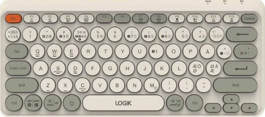 Logik Compact Bluetooth Round Key trådløst tastatur (grå) Logik Compact Bluetooth Round Key trådløst tastatur (grå)