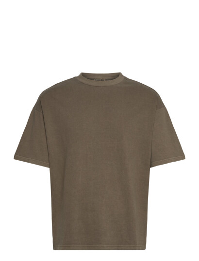 Weekday Great Boxy Heavyweight T-Shirt - Khaki green - XS Weekday Great Boxy Heavyweight T-Shirt - Khaki green - XS
