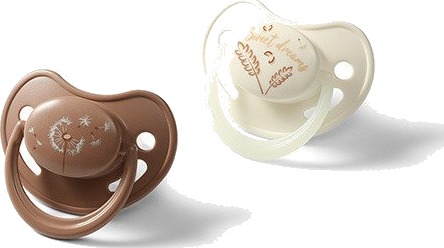 BabyOno 167003 Anatomisk Silikonsmokk 18+ mnd Brun/Beige 2 pk BabyOno 167003 Anatomisk Silikonsmokk 18+ mnd Brun/Beige 2 pk
