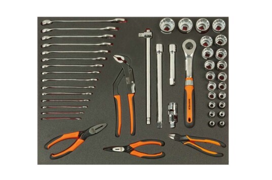 Bahco Mix Plier & Wr & Sock 47Pcs 3/3 FF1A5019