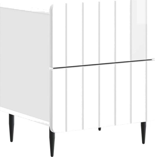  Nattbordskap Høgglans hvit 43 x 34,5 x 49,5 cm Konstruert tre