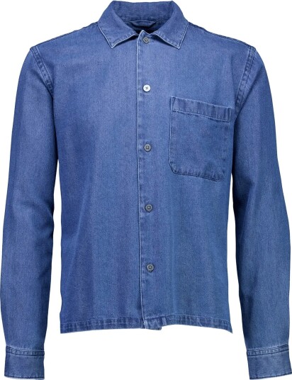 Lindbergh Washed Denim Shirt L/S HEAVY WASH M