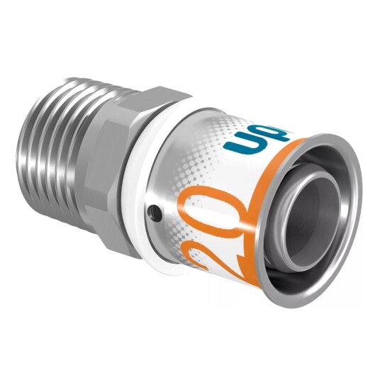 Uponor S Press Plus Utvendig Gjenge Adapter 20 x 15 mm for Vannsystemer