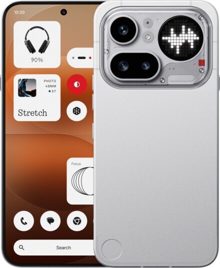 Nothing Phone 4a Pro 128GB 8GB 5G Sølv Mobiltelefon Nothing Phone 4a Pro 128GB 8GB 5G Sølv Mobiltelefon