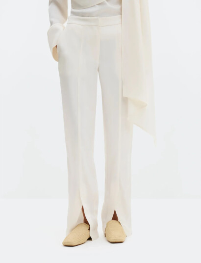 Malina Lovisa Slits Detailed Pants Cream 44