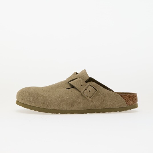 Joggesko Birkenstock Boston Suede Leather Faded Khaki EUR 36 Joggesko Birkenstock Boston Suede Leather Faded Khaki EUR 36