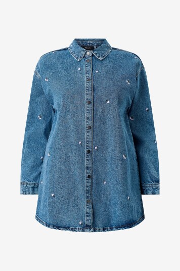 Zizzi   Denimskjorte jElena   Blå